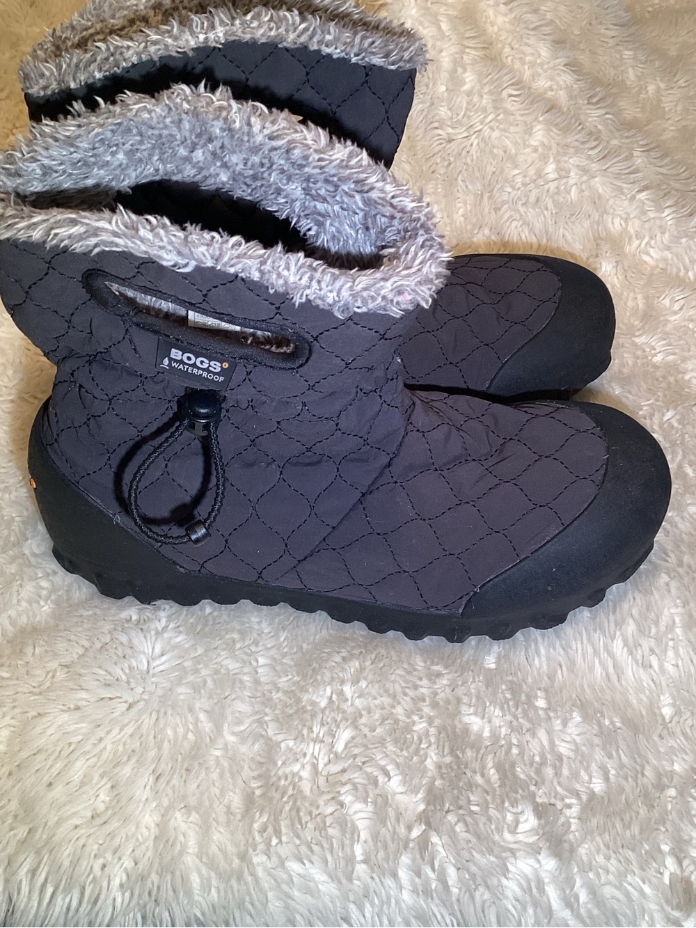 BOGS Women's Quilted Ankle Winter Boots in Charcoal Gray size 8 - Picture 5 of 8
